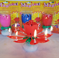 amazing incredible magical birthday candle happy birthday flower lotus spinning candle birthday party trophy soccer ball birthday candle