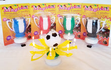 Load image into Gallery viewer, amazing incredible magical birthday candle happy birthday flower lotus spinning candle birthday party trophy soccer ball birthday candle